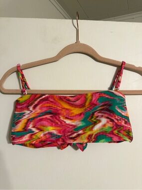 Sanctuary Multicolor Bandeau Bikini Top - Pink, Green, Yellow